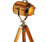 antique brass tripod spotlight for living room lighting
